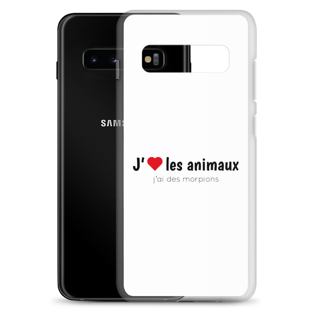Coque Samsung J'aime les animaux j'ai des morpions - Sedurro
