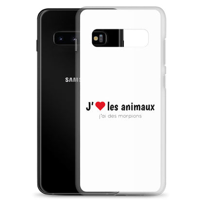 Coque Samsung J'aime les animaux j'ai des morpions - Sedurro