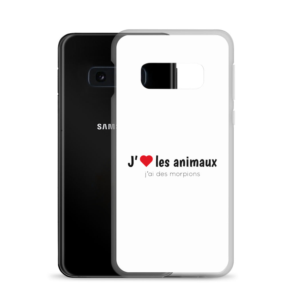 Coque Samsung J'aime les animaux j'ai des morpions - Sedurro