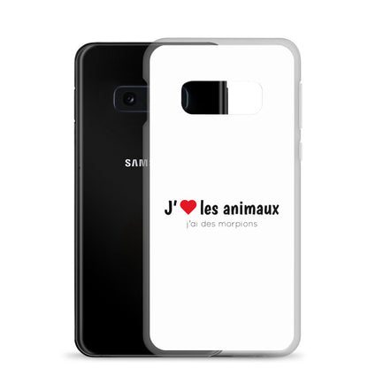 Coque Samsung J'aime les animaux j'ai des morpions - Sedurro