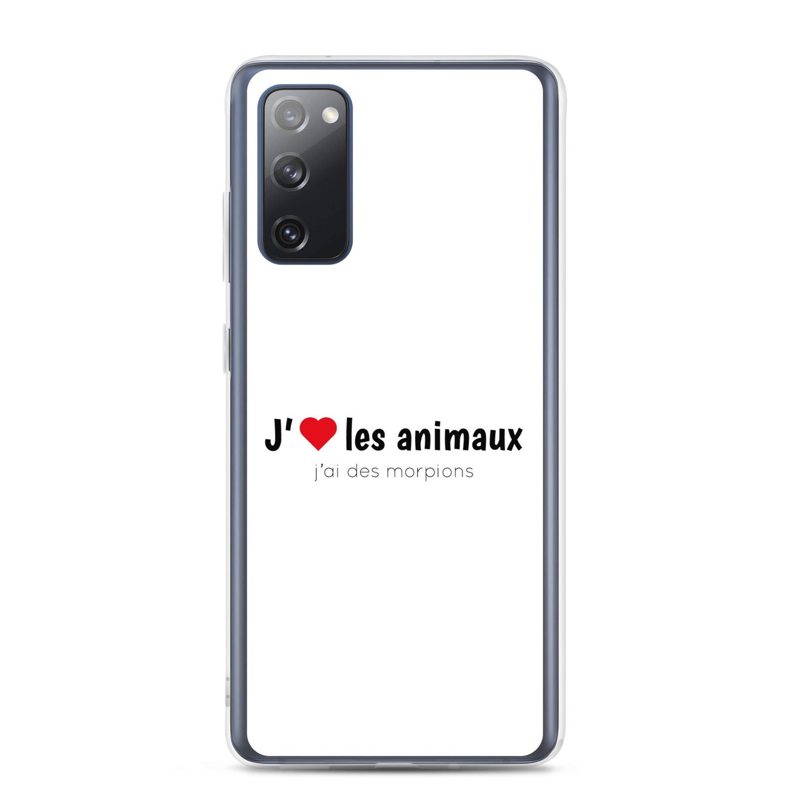 Coque Samsung J'aime les animaux j'ai des morpions Samsung Galaxy S20 FE - Sedurro