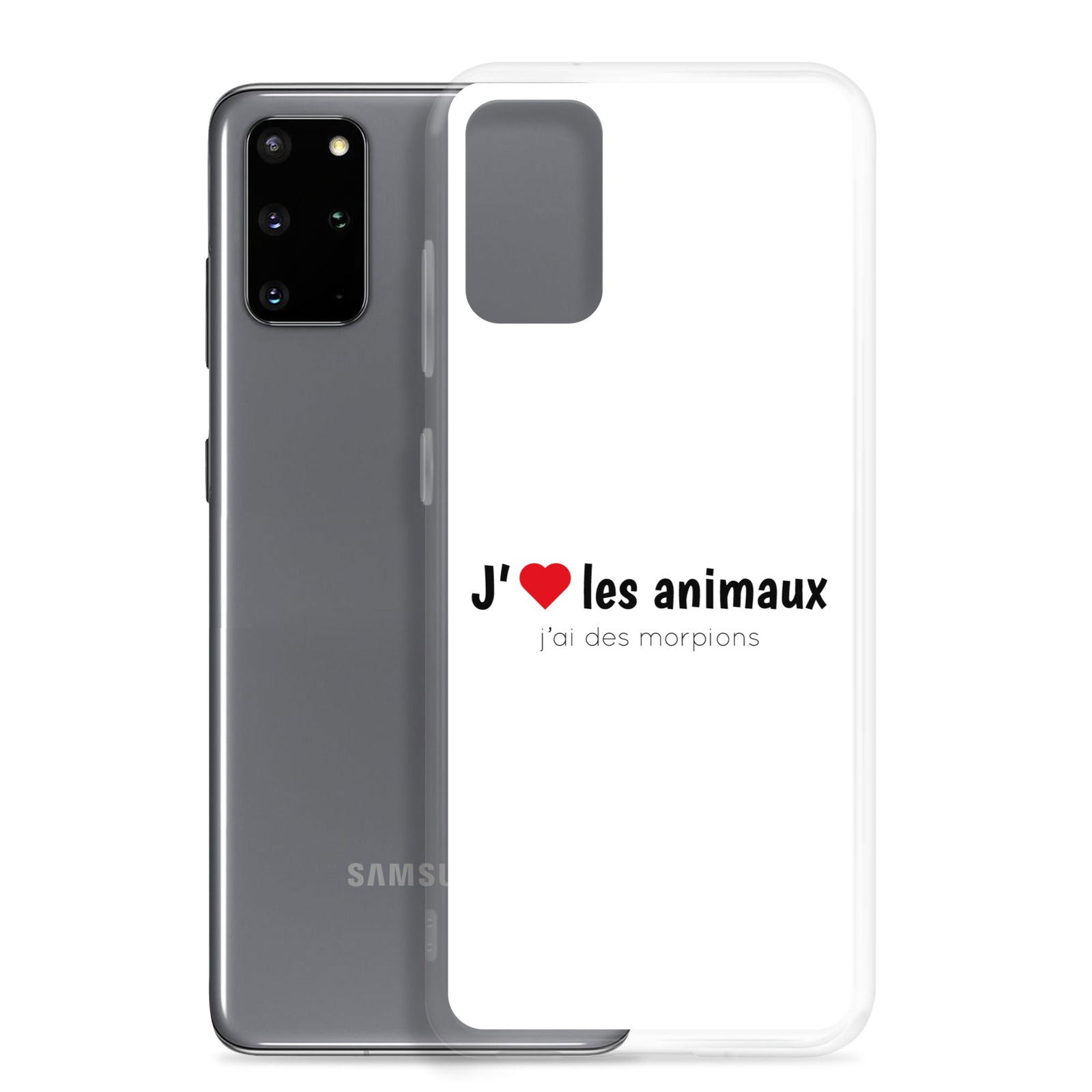 Coque Samsung J'aime les animaux j'ai des morpions - Sedurro