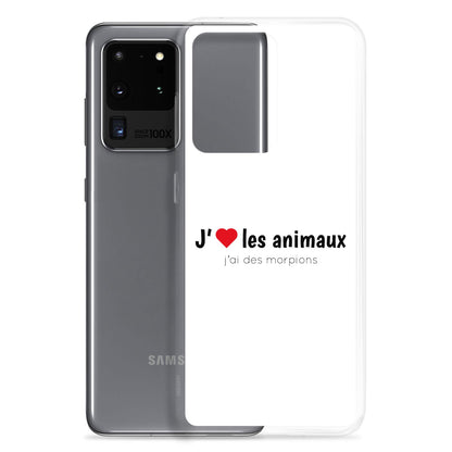 Coque Samsung J'aime les animaux j'ai des morpions - Sedurro