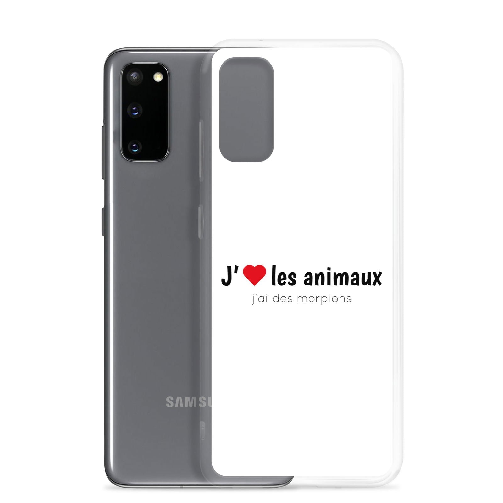 Coque Samsung J'aime les animaux j'ai des morpions - Sedurro