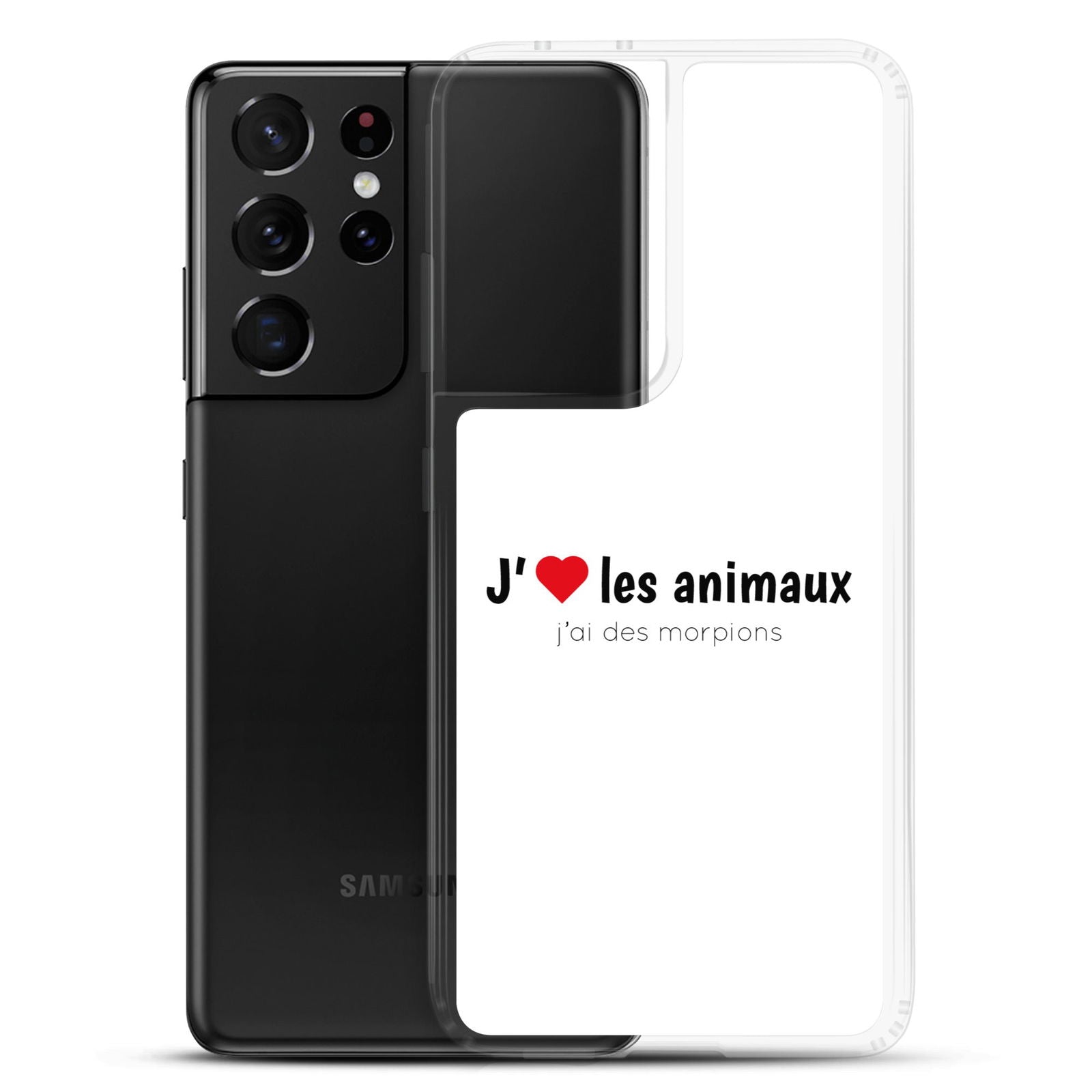 Coque Samsung J'aime les animaux j'ai des morpions - Sedurro
