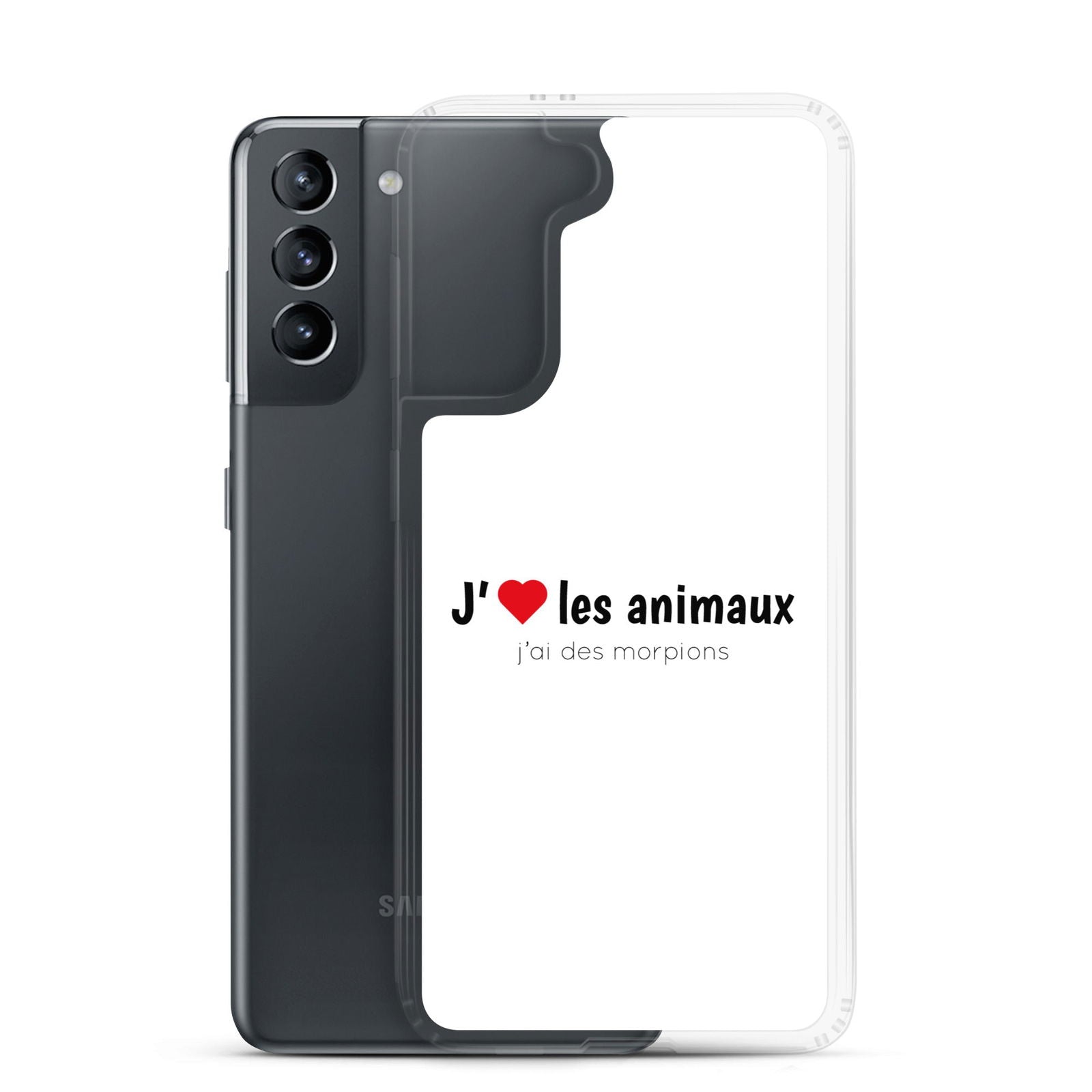 Coque Samsung J'aime les animaux j'ai des morpions - Sedurro