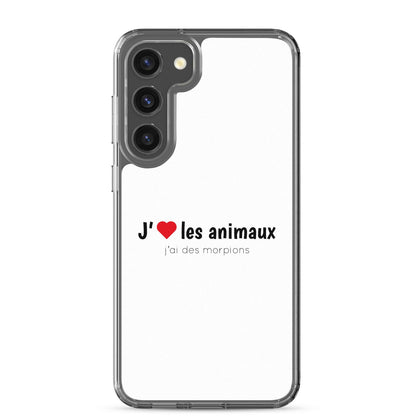 Coque Samsung J'aime les animaux j'ai des morpions Samsung Galaxy S23 Plus - Sedurro
