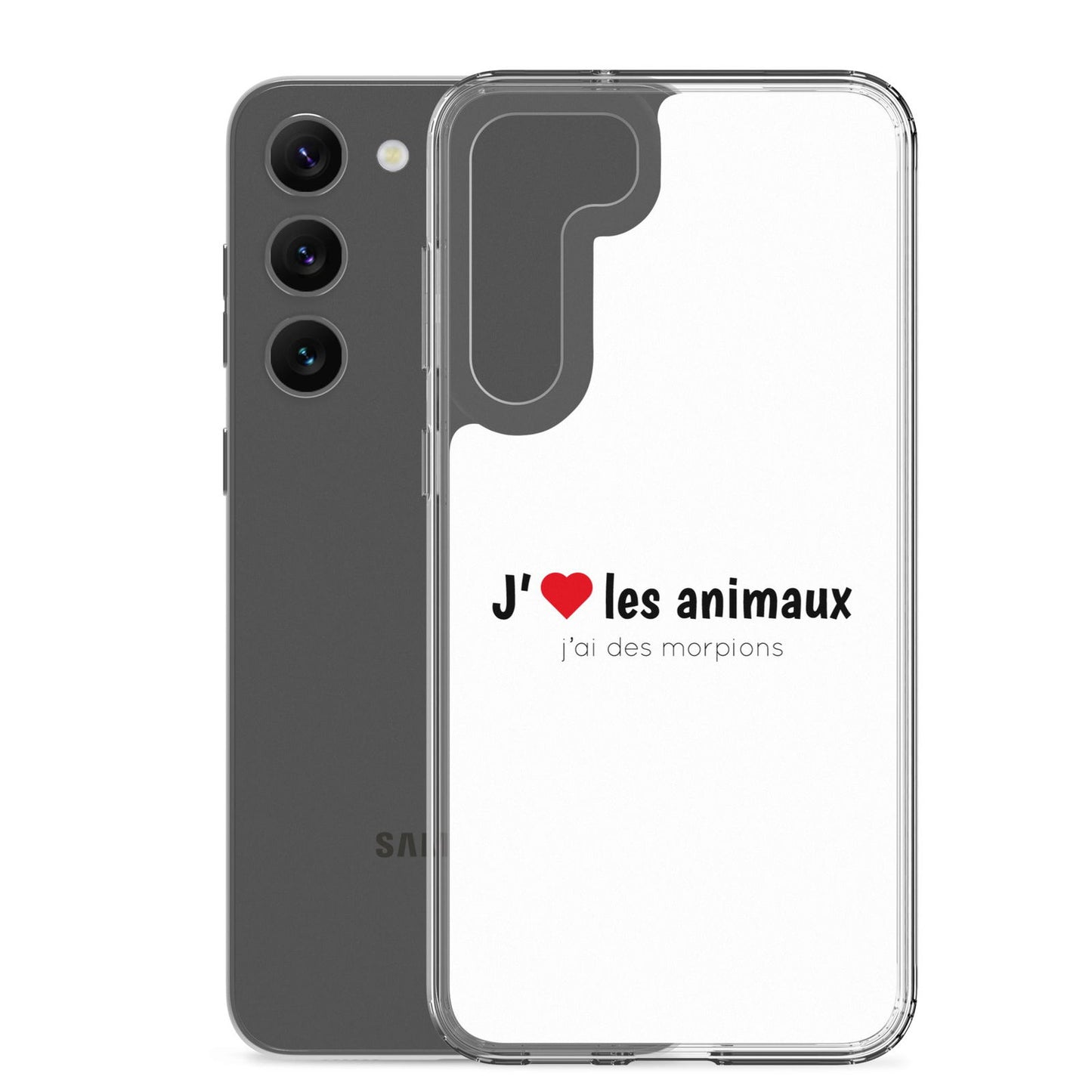 Coque Samsung J'aime les animaux j'ai des morpions - Sedurro