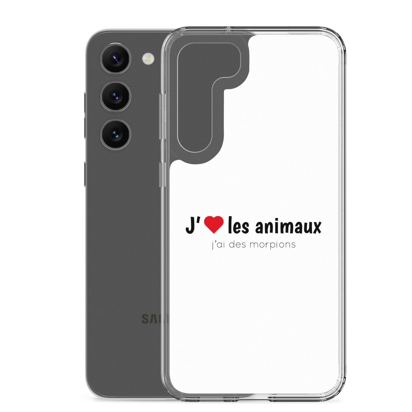 Coque Samsung J'aime les animaux j'ai des morpions - Sedurro