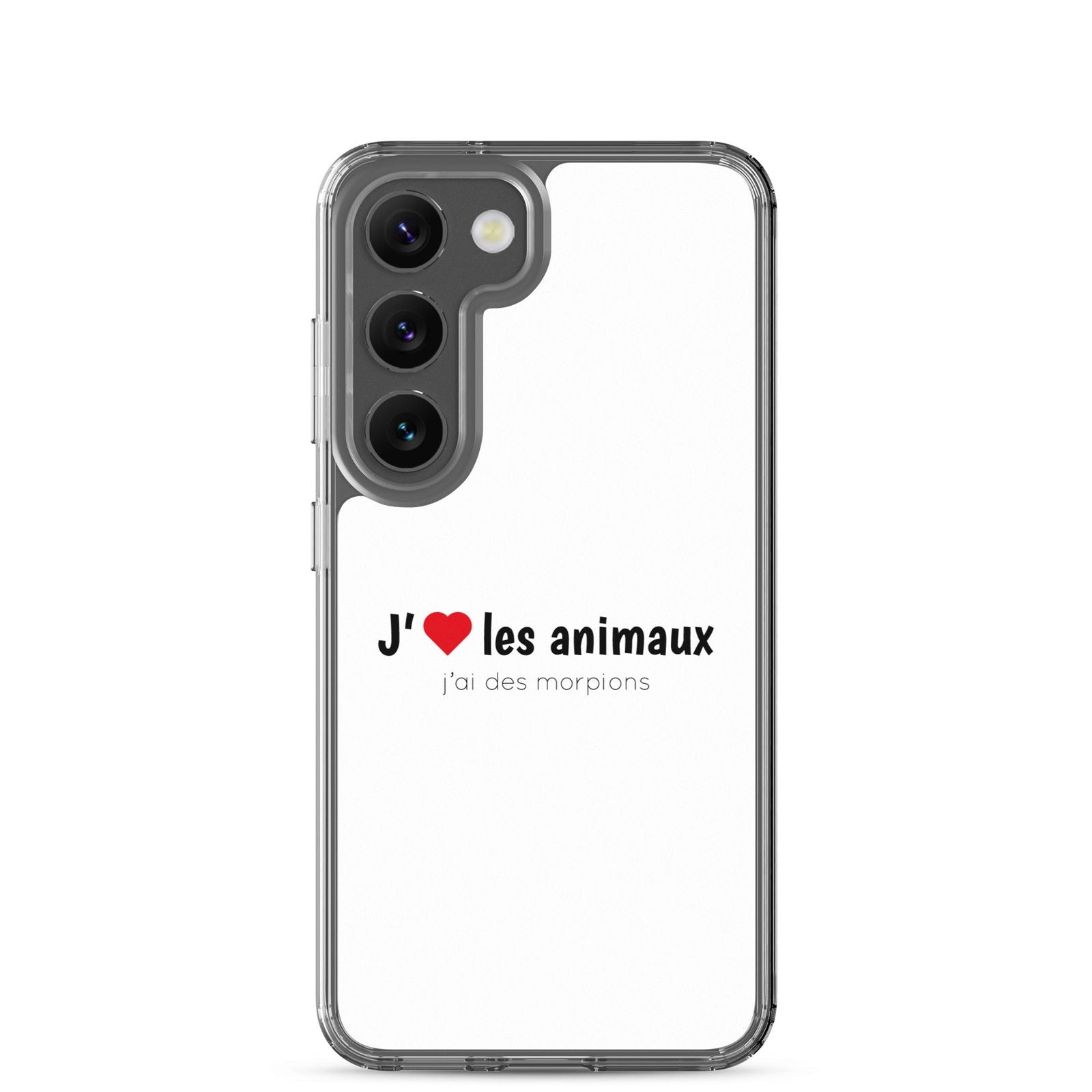 Coque Samsung J'aime les animaux j'ai des morpions Samsung Galaxy S23 - Sedurro