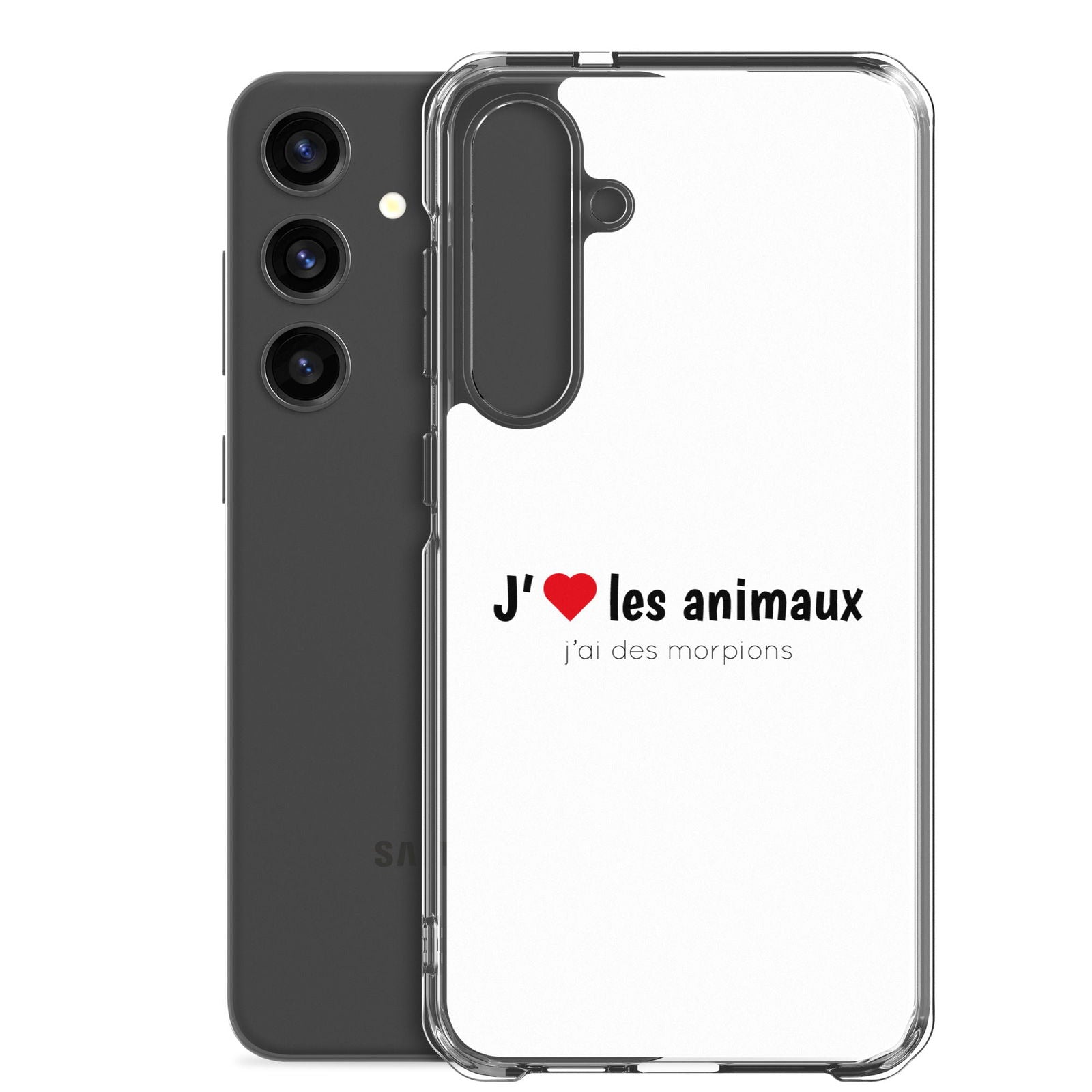 Coque Samsung J'aime les animaux j'ai des morpions - Sedurro