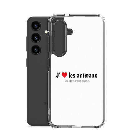 Coque Samsung J'aime les animaux j'ai des morpions - Sedurro