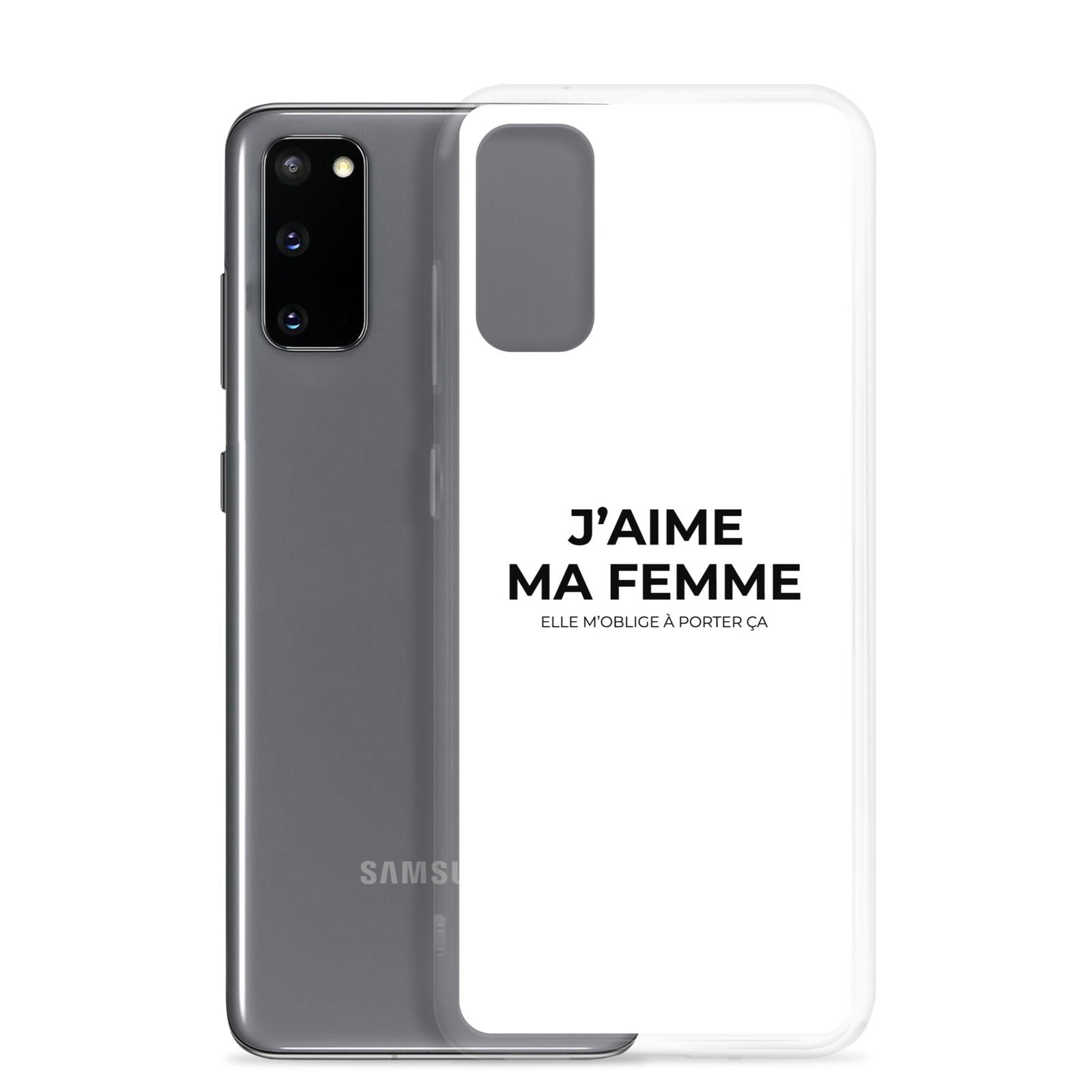 Coque Samsung J'aime ma femme elle m'oblige à porter ça - Sedurro