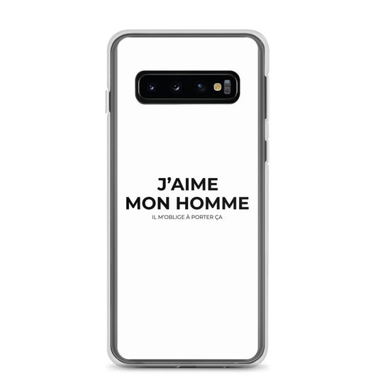 Coque Samsung J'aime mon homme il m'oblige à porter ça Samsung Galaxy S10 - Sedurro