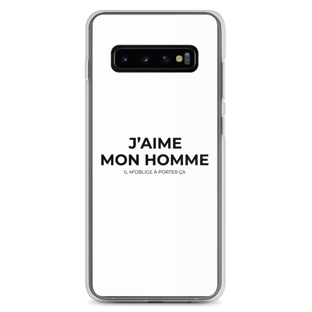 Coque Samsung J'aime mon homme il m'oblige à porter ça Samsung Galaxy S10+ - Sedurro