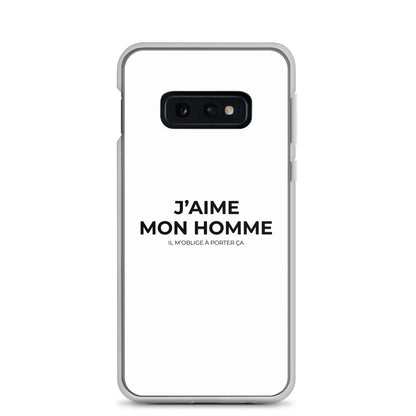 Coque Samsung J'aime mon homme il m'oblige à porter ça Samsung Galaxy S10e - Sedurro