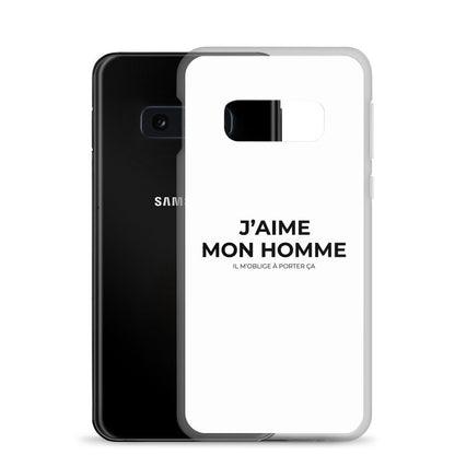 Coque Samsung J'aime mon homme il m'oblige à porter ça - Sedurro
