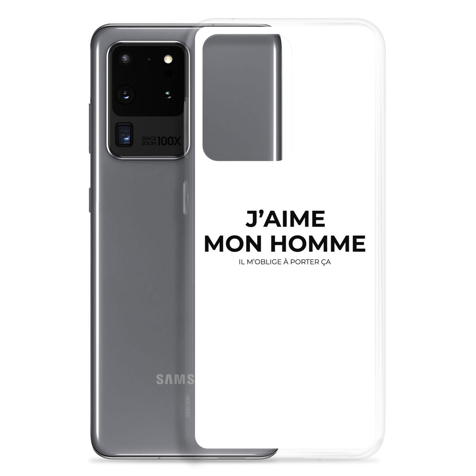 Coque Samsung J'aime mon homme il m'oblige à porter ça - Sedurro
