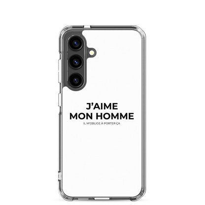 Coque Samsung J'aime mon homme il m'oblige à porter ça Samsung Galaxy S24 - Sedurro