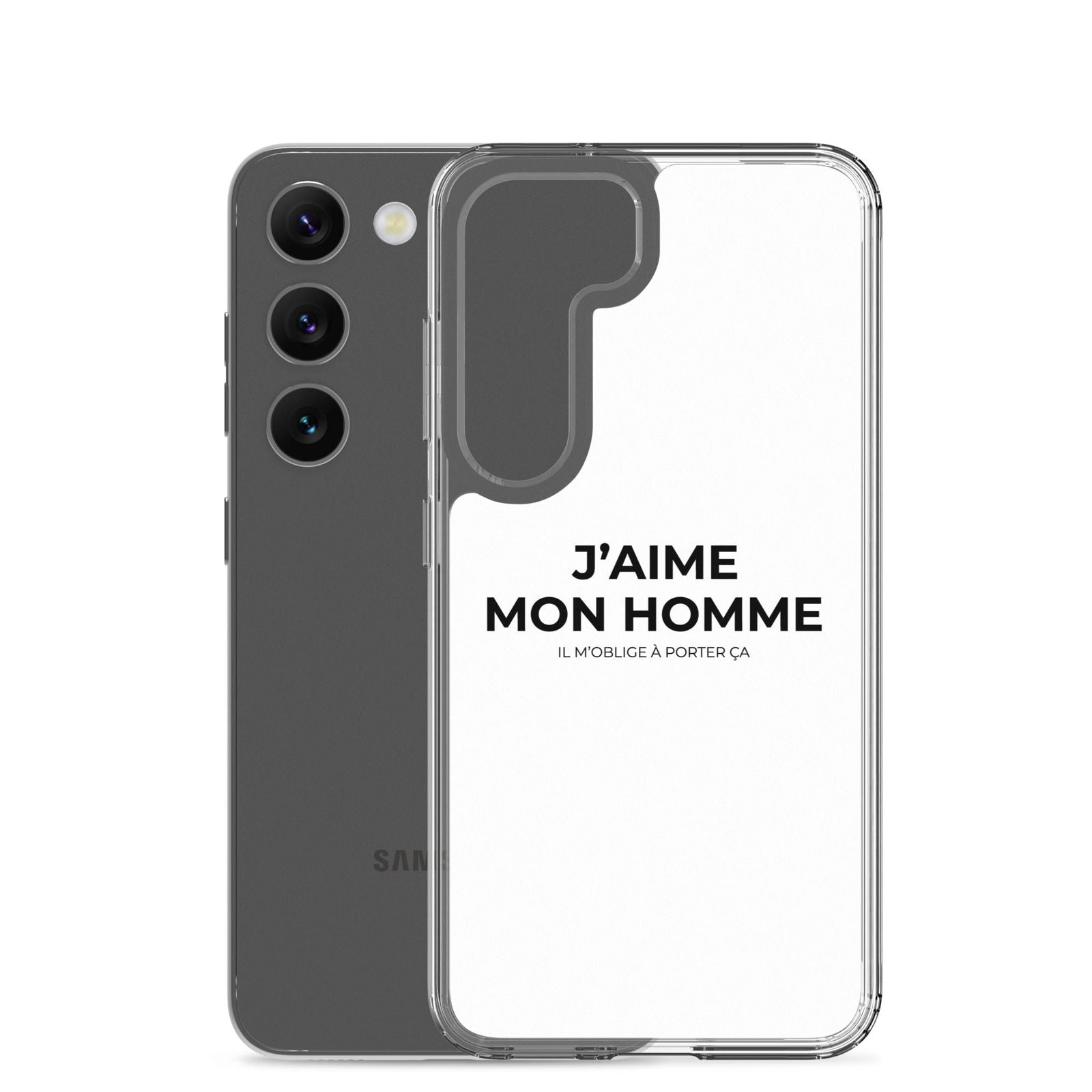 Coque Samsung J'aime mon homme il m'oblige à porter ça - Sedurro