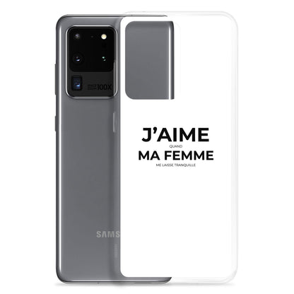 Coque Samsung J'aime quand ma femme me laisse tranquille - Sedurro