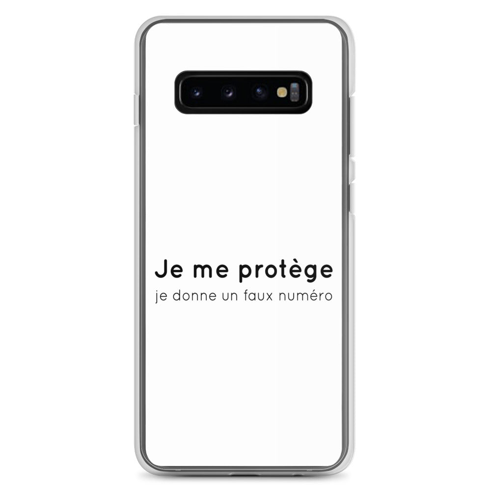 Coque Samsung Je me protège je donne un faux numéro Samsung Galaxy S10+ - Sedurro