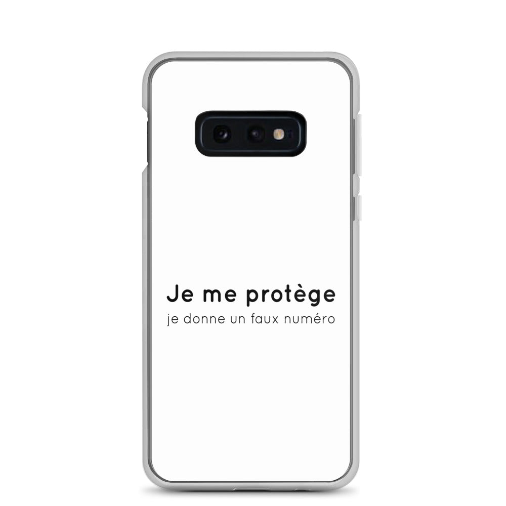 Coque Samsung Je me protège je donne un faux numéro Samsung Galaxy S10e - Sedurro