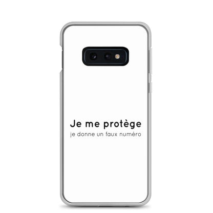 Coque Samsung Je me protège je donne un faux numéro Samsung Galaxy S10e - Sedurro