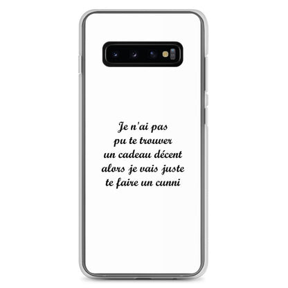 Coque Samsung Je n'ai pas pu te trouver un cadeau décent alors je vais juste te faire un cunni Samsung Galaxy S10+ - Sedurro