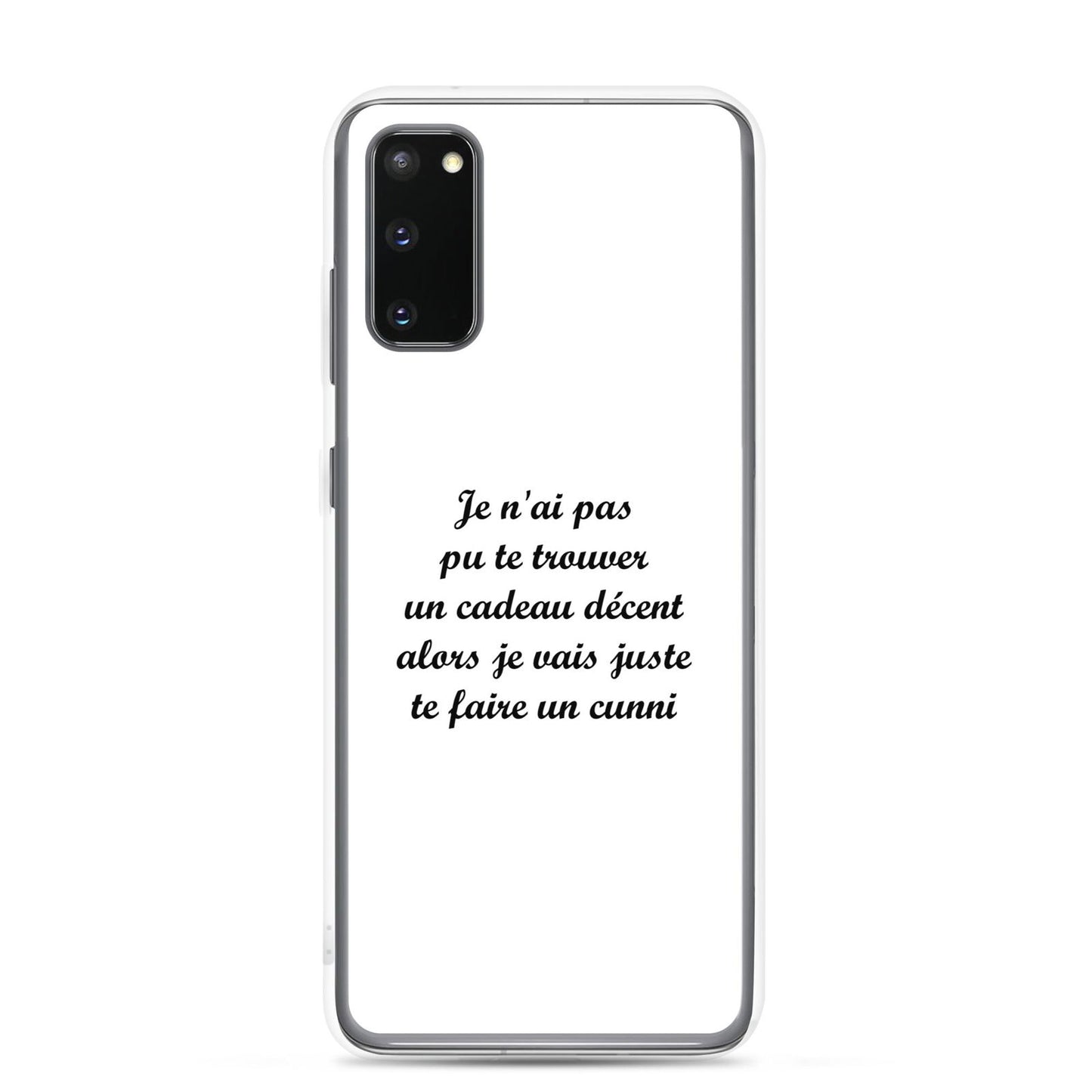 Coque Samsung Je n'ai pas pu te trouver un cadeau décent alors je vais juste te faire un cunni Samsung Galaxy S20 - Sedurro