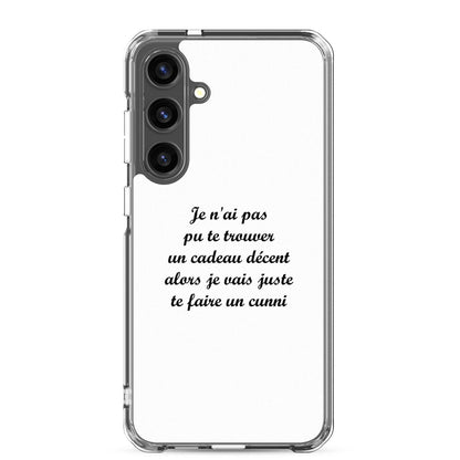 Coque Samsung Je n'ai pas pu te trouver un cadeau décent alors je vais juste te faire un cunni Samsung Galaxy S24 Plus - Sedurro