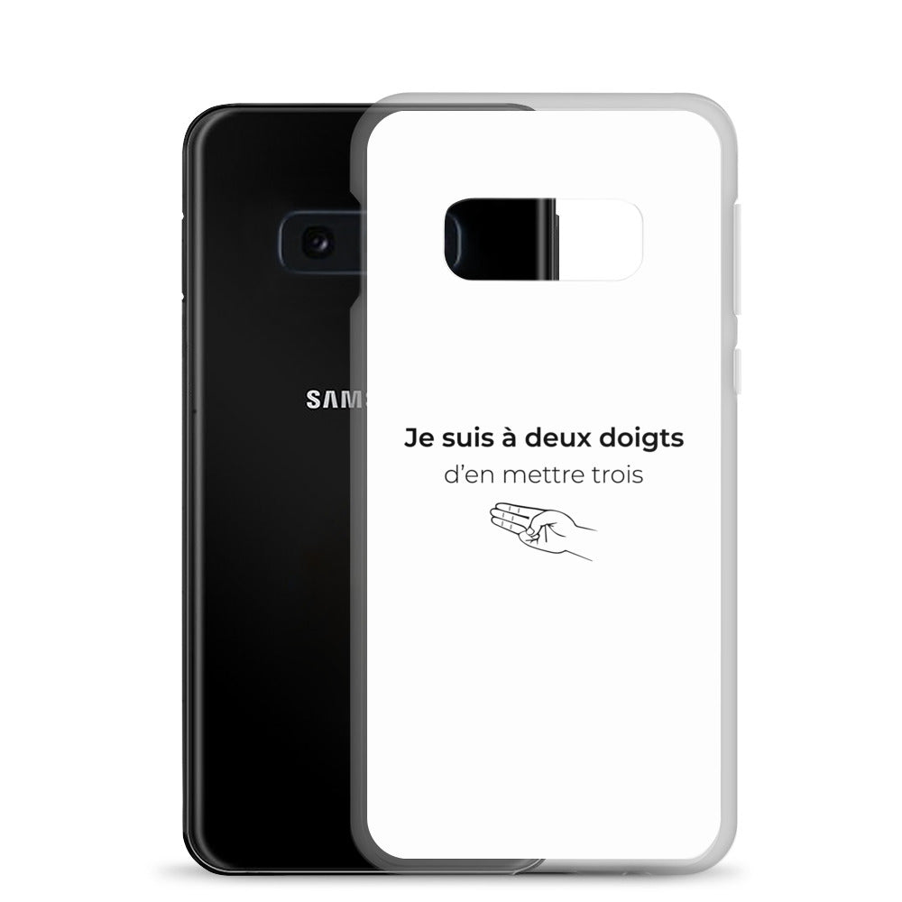 Coque Samsung Je suis à deux doigts d'en mettre trois - Sedurro
