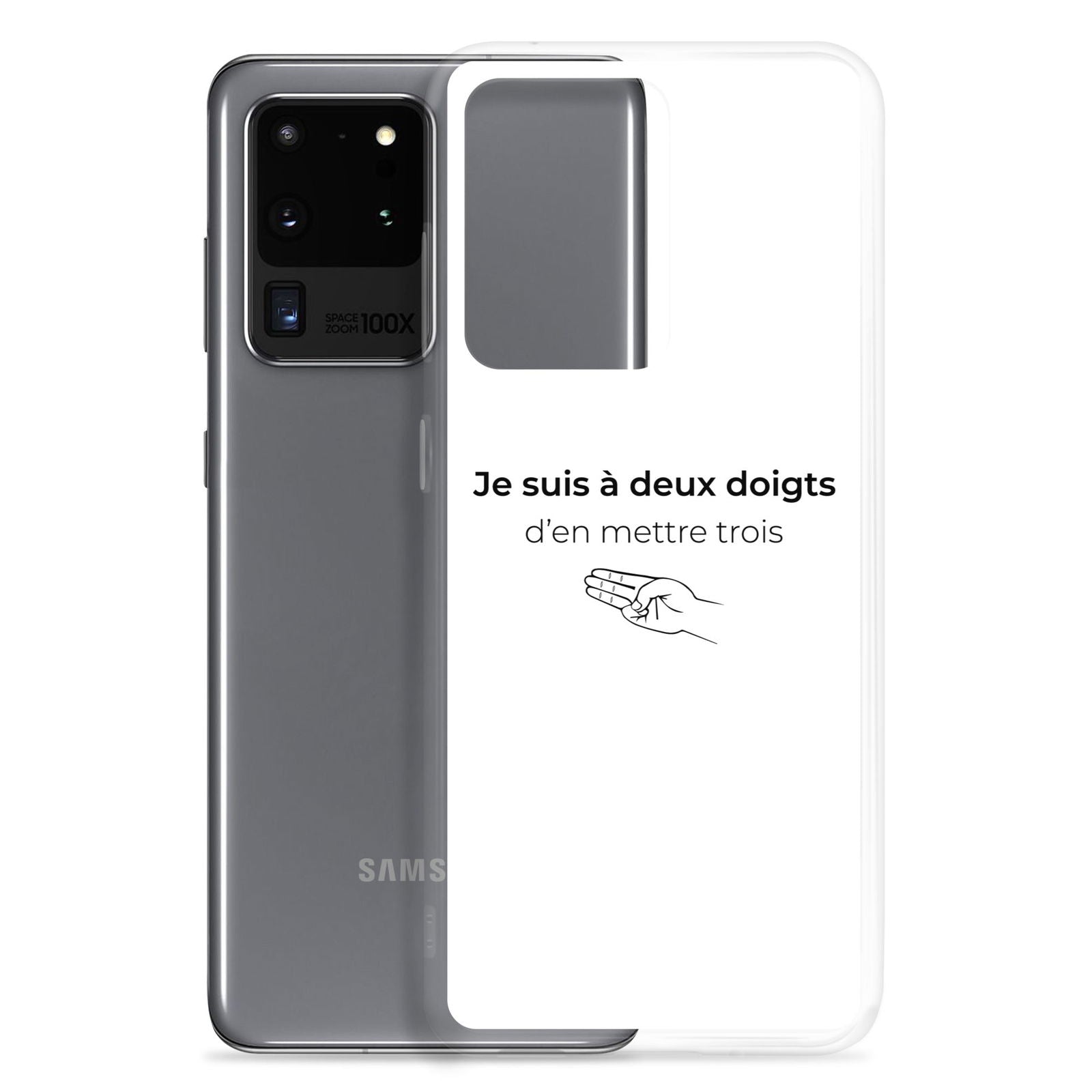 Coque Samsung Je suis à deux doigts d'en mettre trois - Sedurro