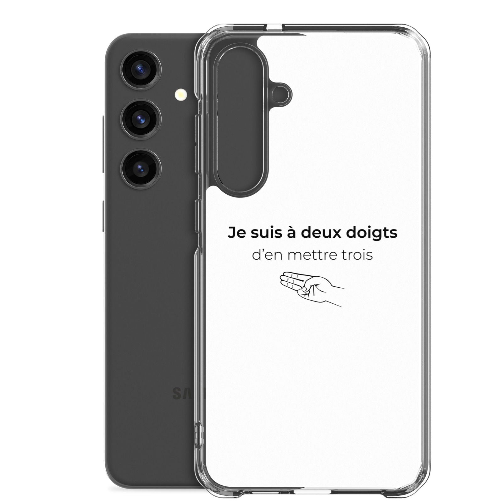 Coque Samsung Je suis à deux doigts d'en mettre trois - Sedurro