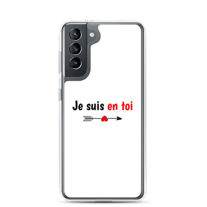 Coque Samsung Je suis en toi flèche cupidon Samsung Galaxy S21 - Sedurro