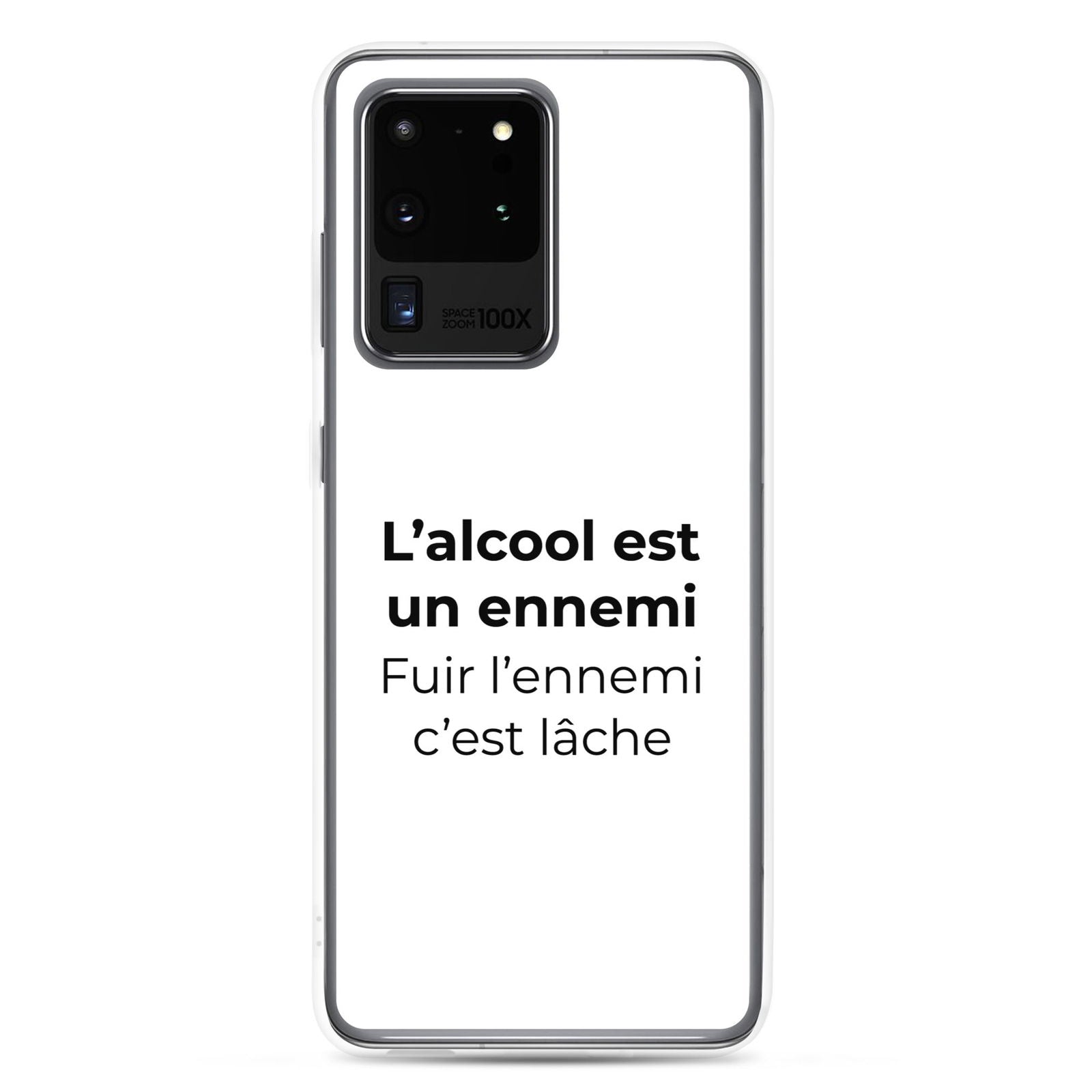 Coque Samsung L'alcool est un ennemi fuir l'ennemi c'est lâche Samsung Galaxy S20 Ultra - Sedurro
