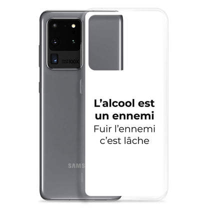 Coque Samsung L'alcool est un ennemi fuir l'ennemi c'est lâche - Sedurro