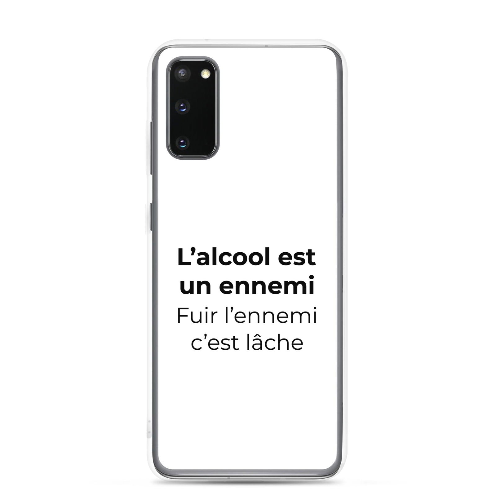 Coque Samsung L'alcool est un ennemi fuir l'ennemi c'est lâche Samsung Galaxy S20 - Sedurro