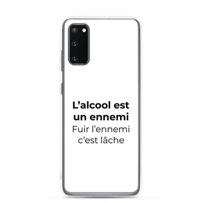 Coque Samsung L'alcool est un ennemi fuir l'ennemi c'est lâche Samsung Galaxy S20 - Sedurro