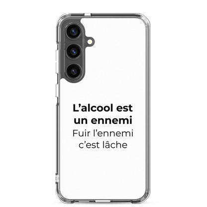 Coque Samsung L'alcool est un ennemi fuir l'ennemi c'est lâche Samsung Galaxy S24 Plus - Sedurro