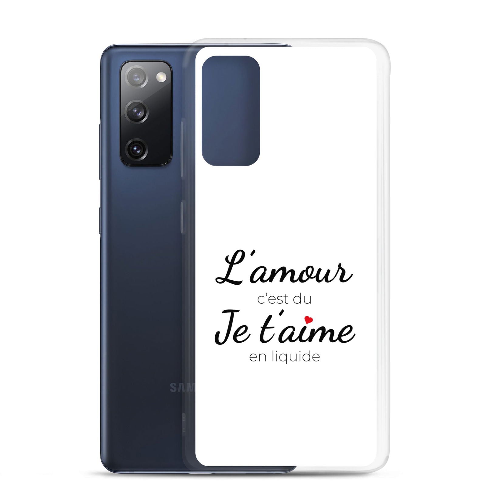 Coque Samsung L'amour c'est du je t'aime en liquide Samsung Galaxy S20 FE - Sedurro