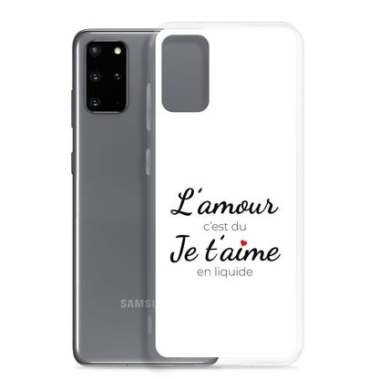 Coque Samsung L'amour c'est du je t'aime en liquide Samsung Galaxy S20 Plus - Sedurro