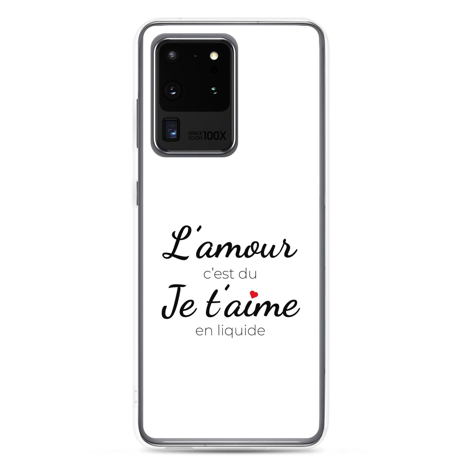 Coque Samsung L'amour c'est du je t'aime en liquide - Sedurro