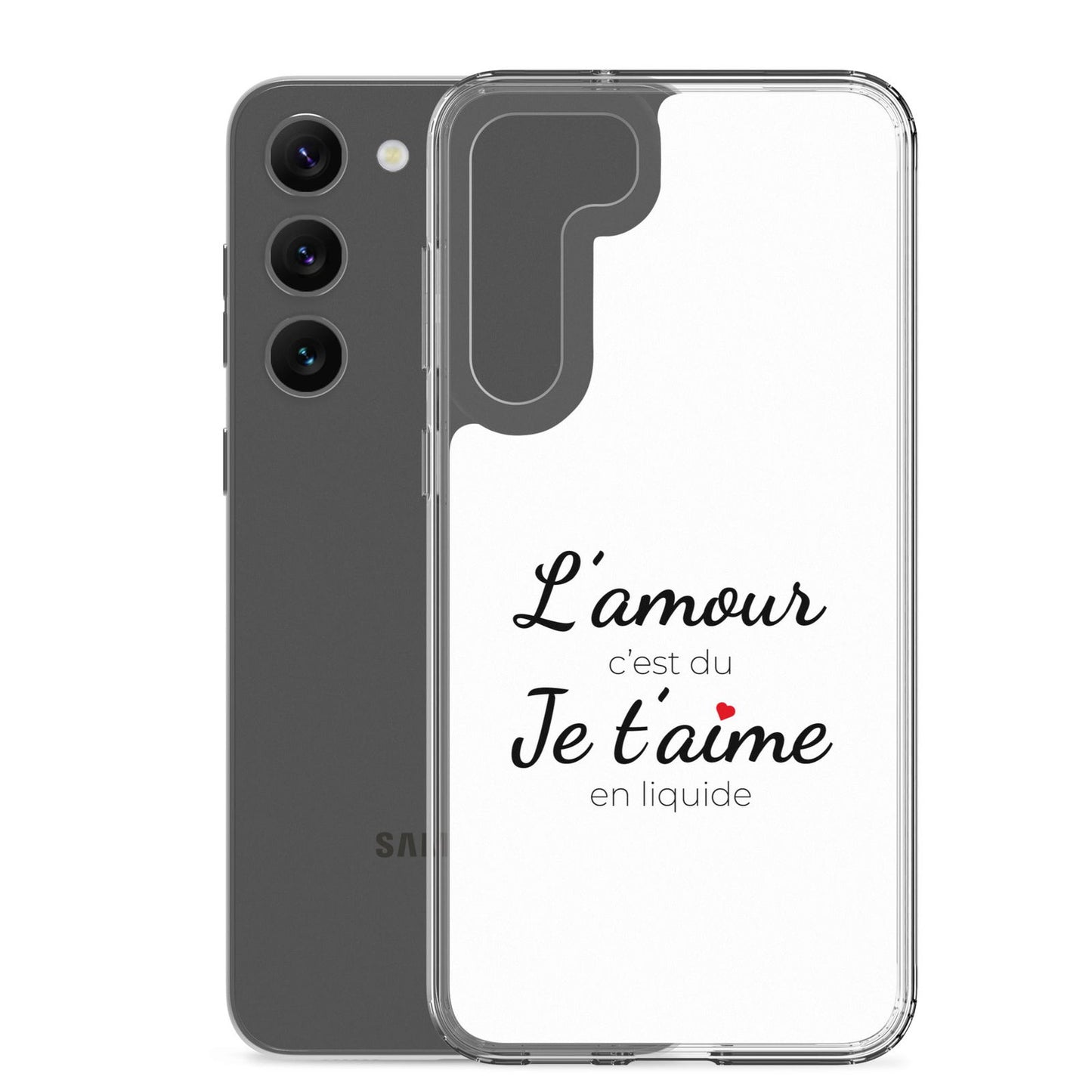 Coque Samsung L'amour c'est du je t'aime en liquide - Sedurro
