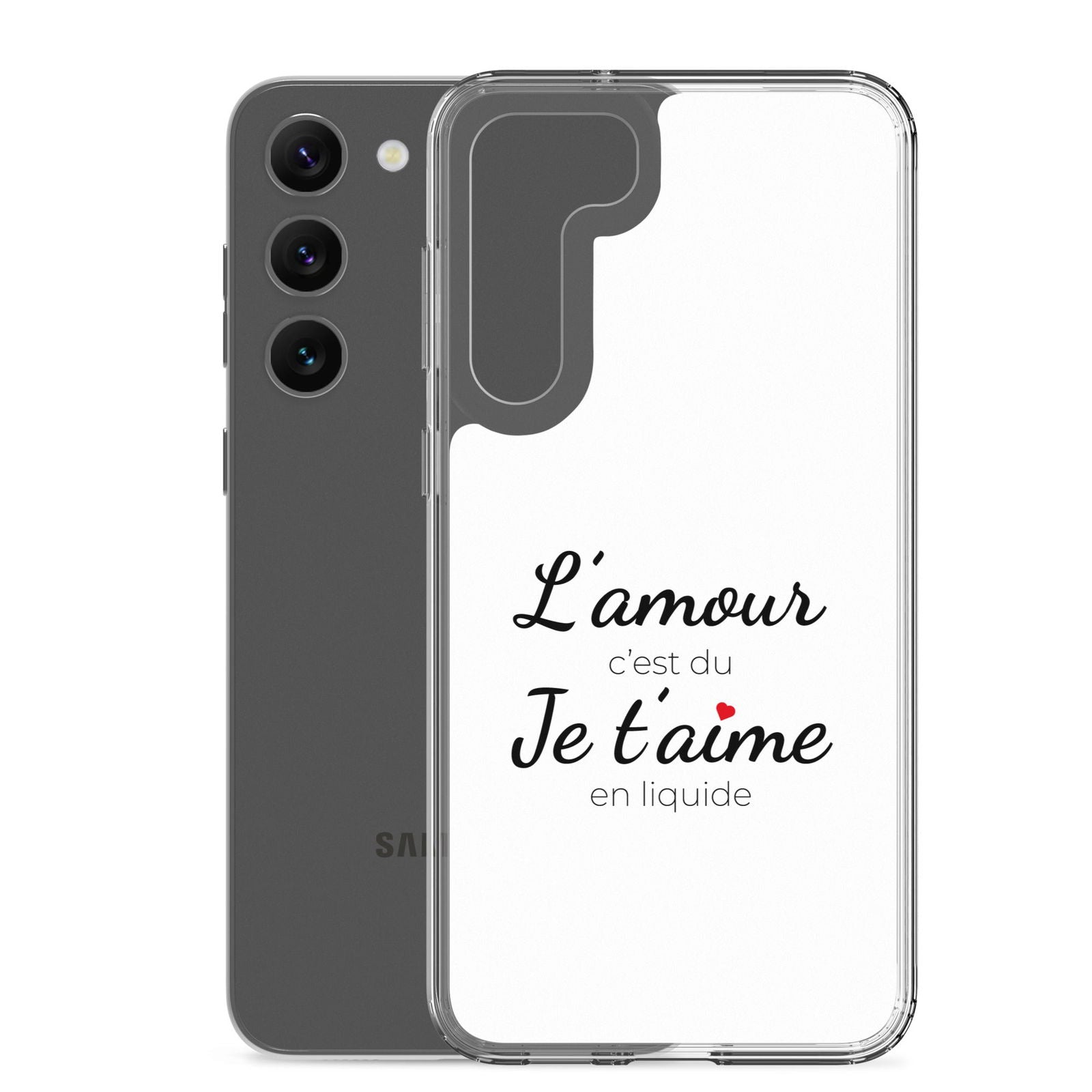 Coque Samsung L'amour c'est du je t'aime en liquide - Sedurro
