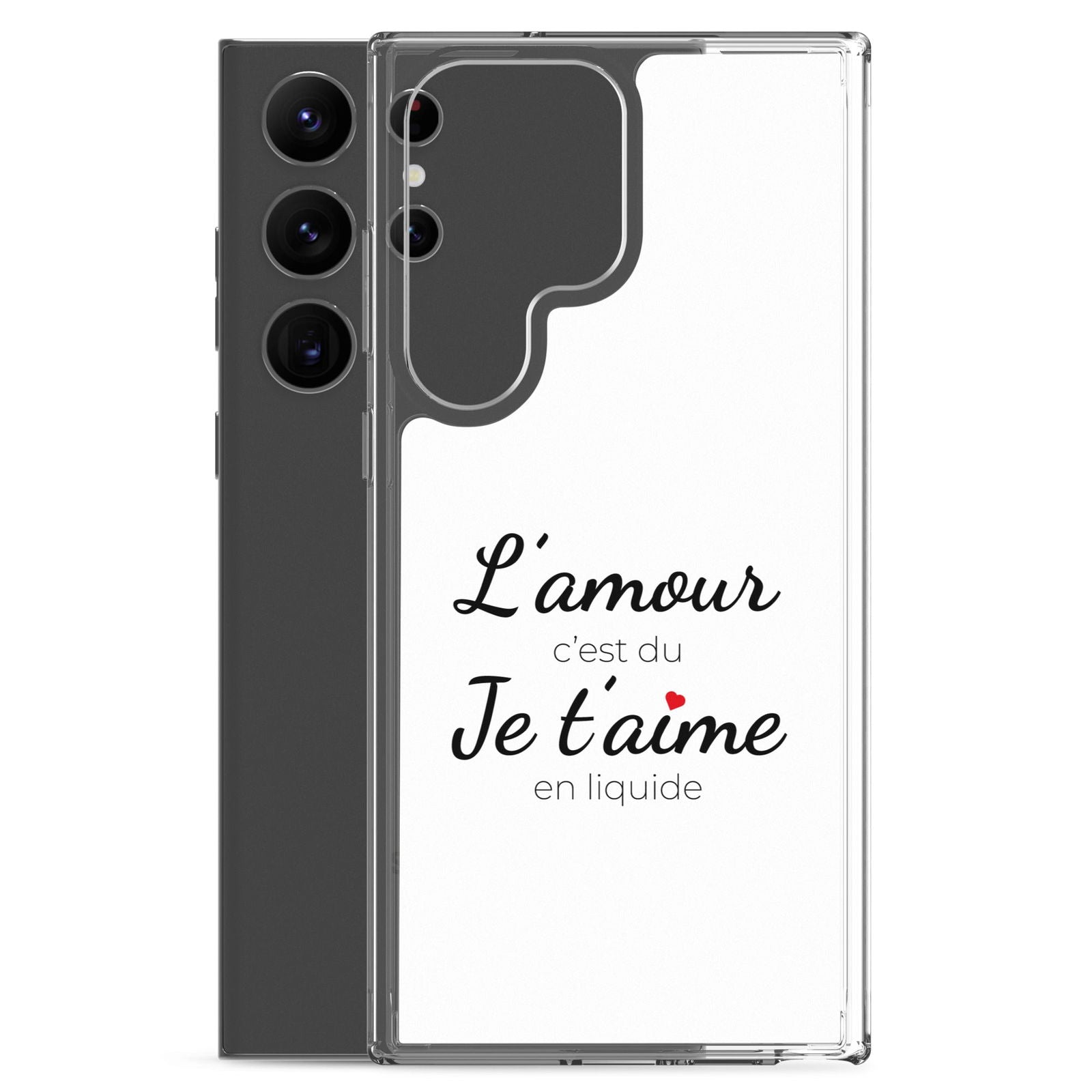 Coque Samsung L'amour c'est du je t'aime en liquide - Sedurro