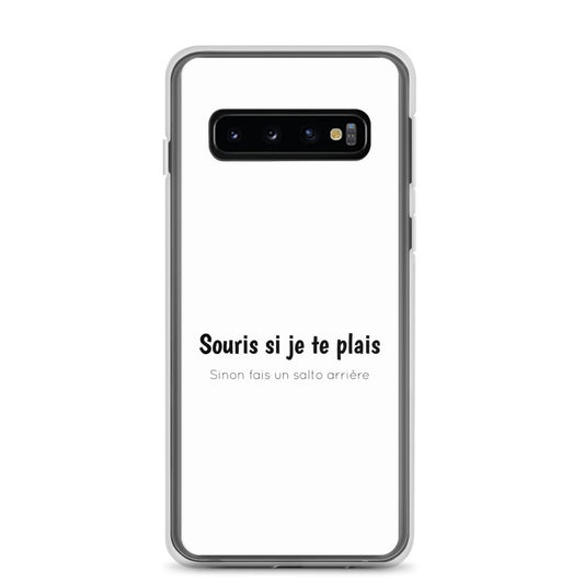 Coque Samsung Souris si je te plais sinon fais un salto arrière Samsung Galaxy S10 - Sedurro