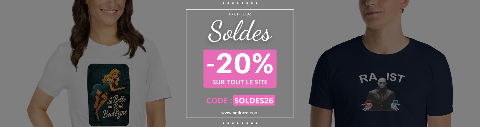 Soldes d'hiver - 20% de remise sur tout le site
