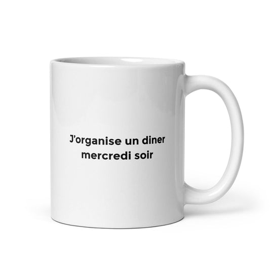 Mug J'organise un diner mercredi soir Default Title - Sedurro