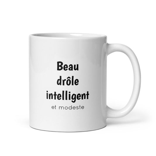 Mug Beau drôle intelligent et modeste Default Title - Sedurro